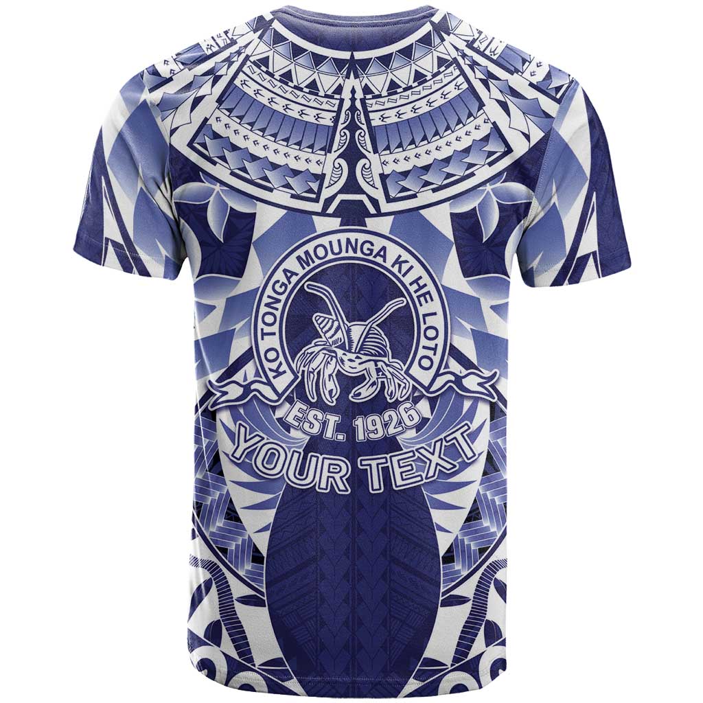 Personalised Tonga Queen Salote College T Shirt Centenary Navy Version LT05 - Polynesian Pride
