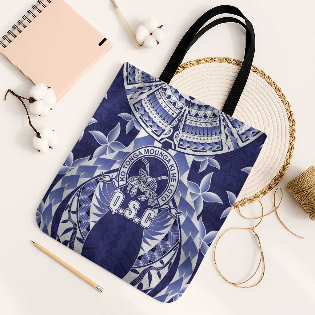 Tonga Queen Salote College Tote Bag Centenary Navy Version LT05 Black Strap One Size Navy - Polynesian Pride