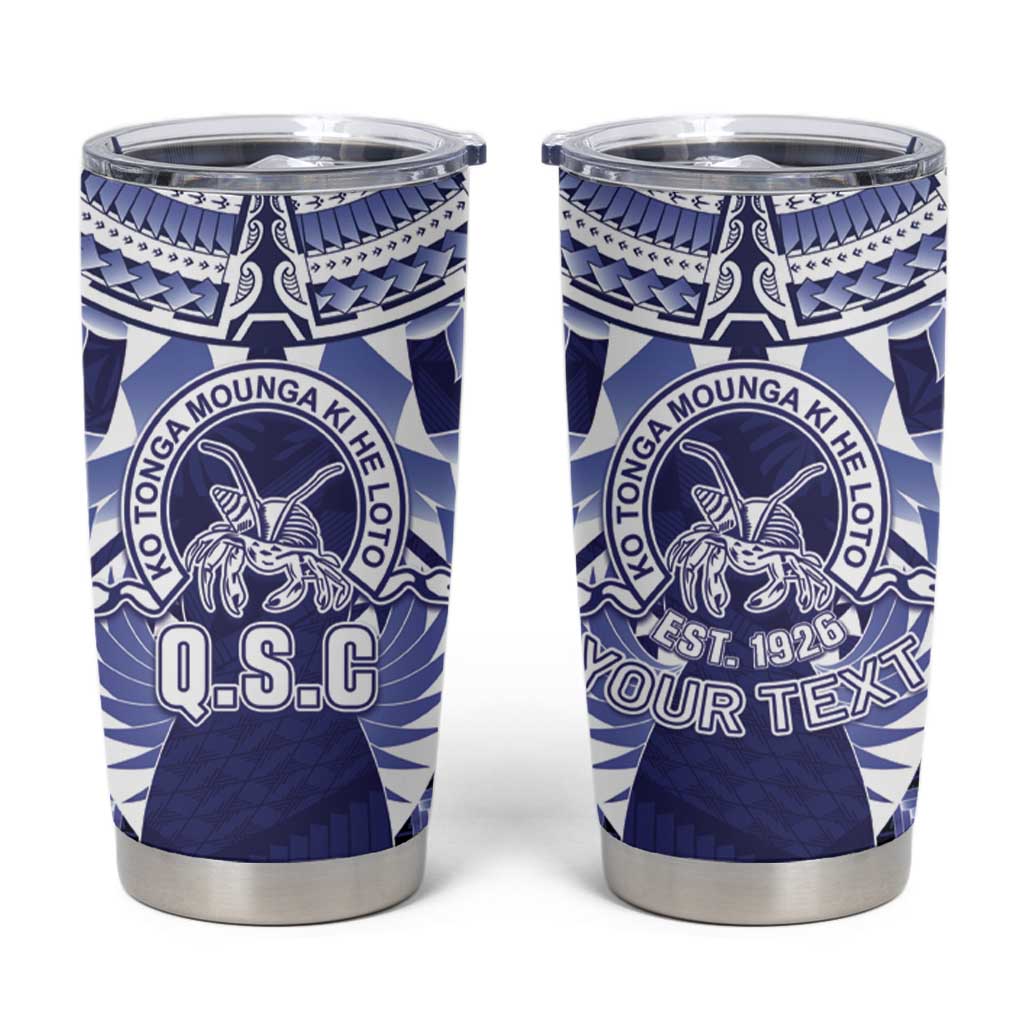 Personalised Tonga Queen Salote College Tumbler Cup Centenary Navy Version LT05 Navy - Polynesian Pride