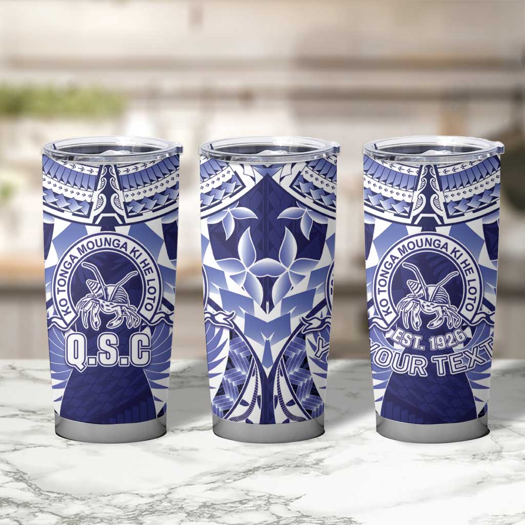 Personalised Tonga Queen Salote College Tumbler Cup Centenary Navy Version LT05 - Polynesian Pride