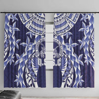 Tonga Queen Salote College Window Curtain Centenary Navy Version LT05 With Hooks Navy - Polynesian Pride