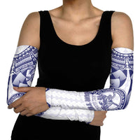 Personalised Tonga Queen Salote College Arm Sleeves Centenary White Version LT05 - Polynesian Pride