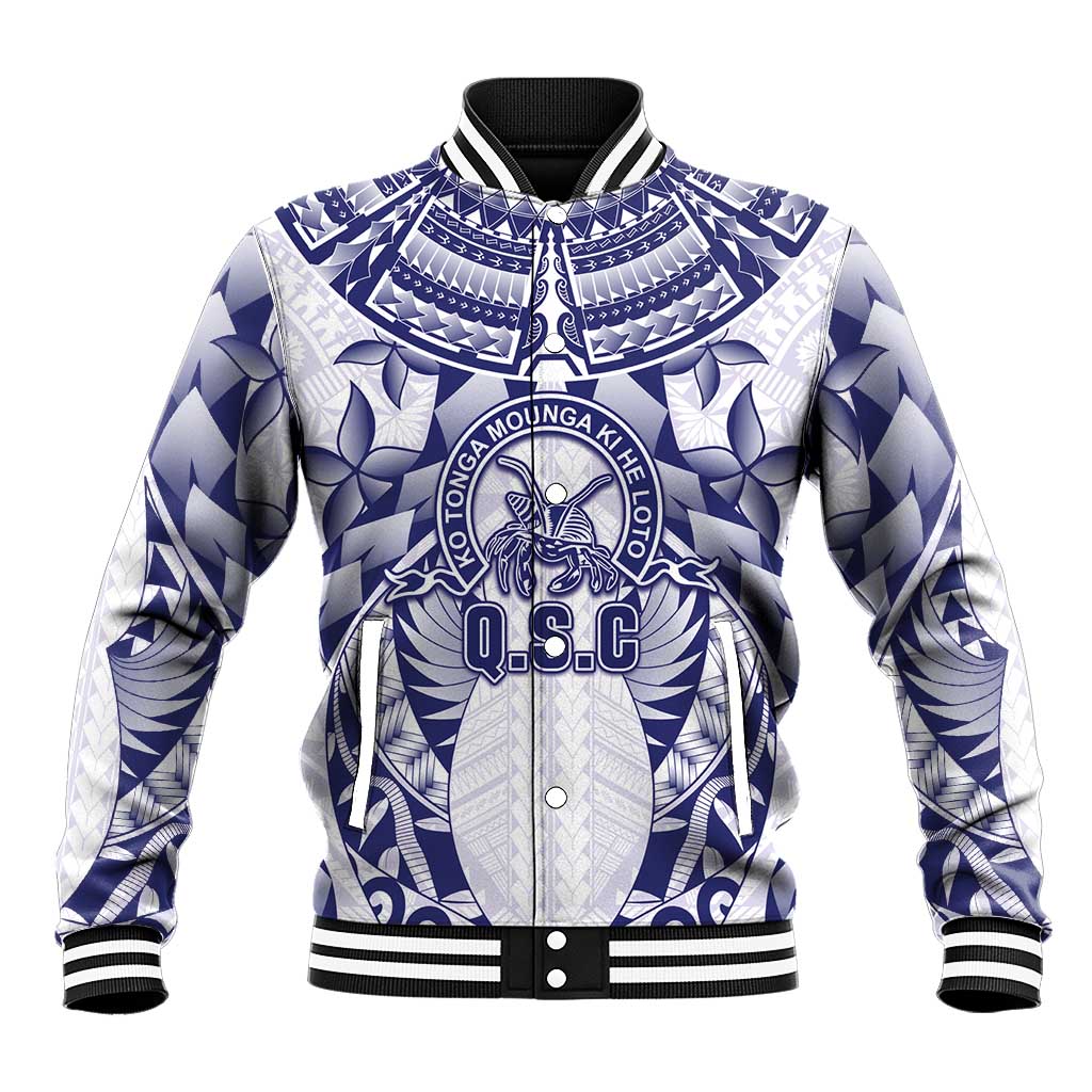 Personalised Tonga Queen Salote College Baseball Jacket Centenary White Version LT05 Unisex White - Polynesian Pride