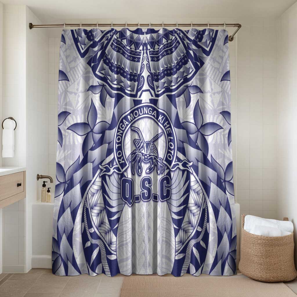 Tonga Queen Salote College Bathroom Set Centenary White Version LT05 Shower Curtain Only White - Polynesian Pride