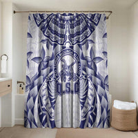 Tonga Queen Salote College Bathroom Set Centenary White Version LT05 Shower Curtain Only White - Polynesian Pride