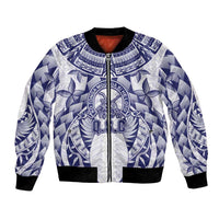 Personalised Tonga Queen Salote College Bomber Jacket Centenary White Version LT05 Unisex White - Polynesian Pride