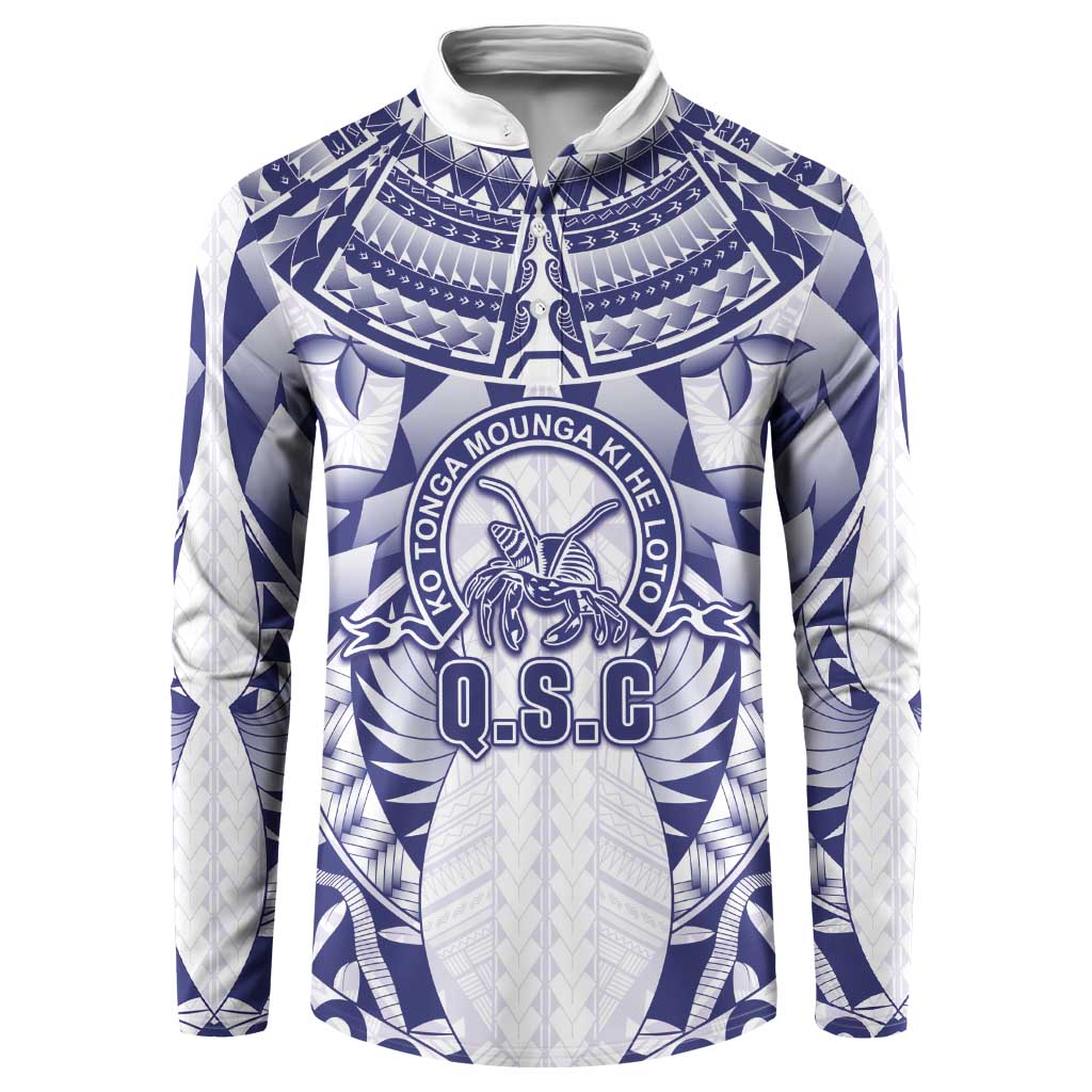 Personalised Tonga Queen Salote College Button Sweatshirt Centenary White Version LT05 White - Polynesian Pride