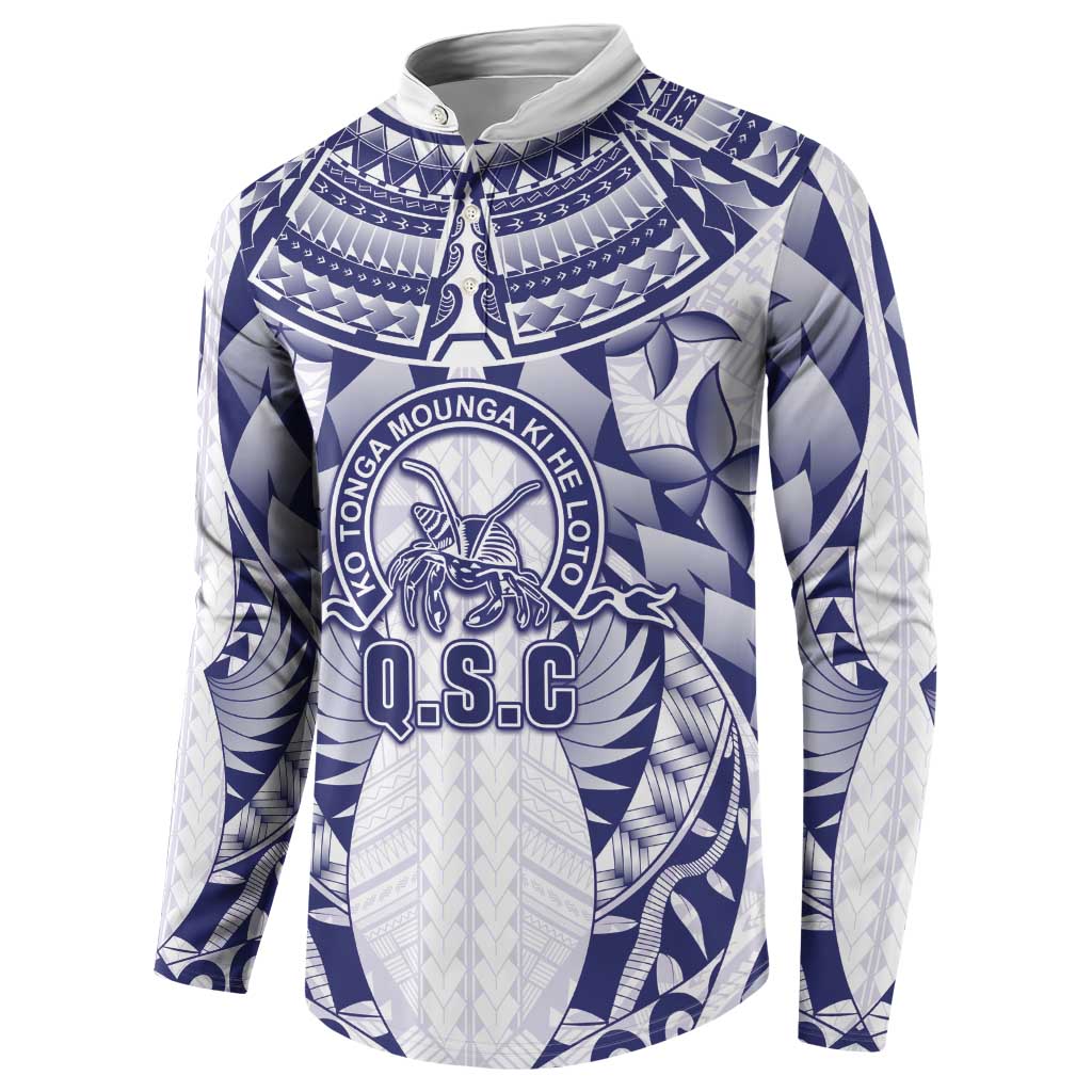 Personalised Tonga Queen Salote College Button Sweatshirt Centenary White Version LT05 - Polynesian Pride