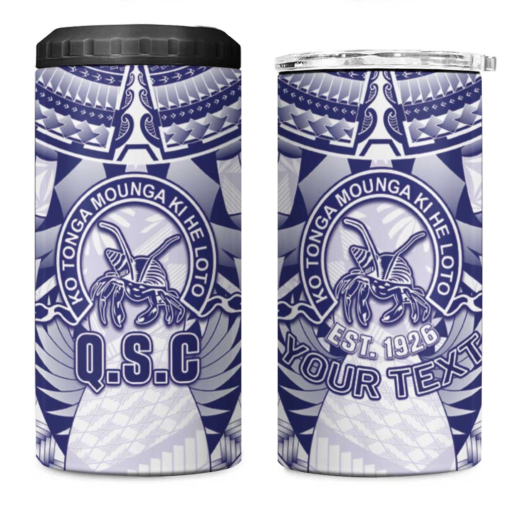 Personalised Tonga Queen Salote College 4 in 1 Can Cooler Tumbler Centenary White Version LT05 One Size: 16 oz White - Polynesian Pride