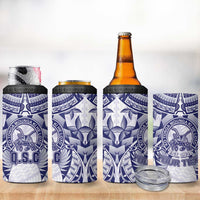 Personalised Tonga Queen Salote College 4 in 1 Can Cooler Tumbler Centenary White Version LT05 - Polynesian Pride
