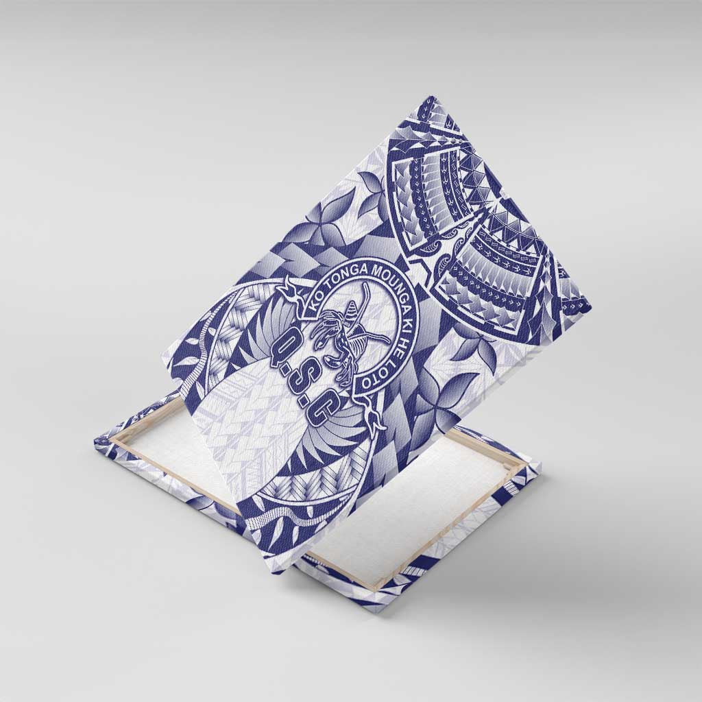 Tonga Queen Salote College Canvas Wall Art Centenary White Version LT05 With Frame White - Polynesian Pride