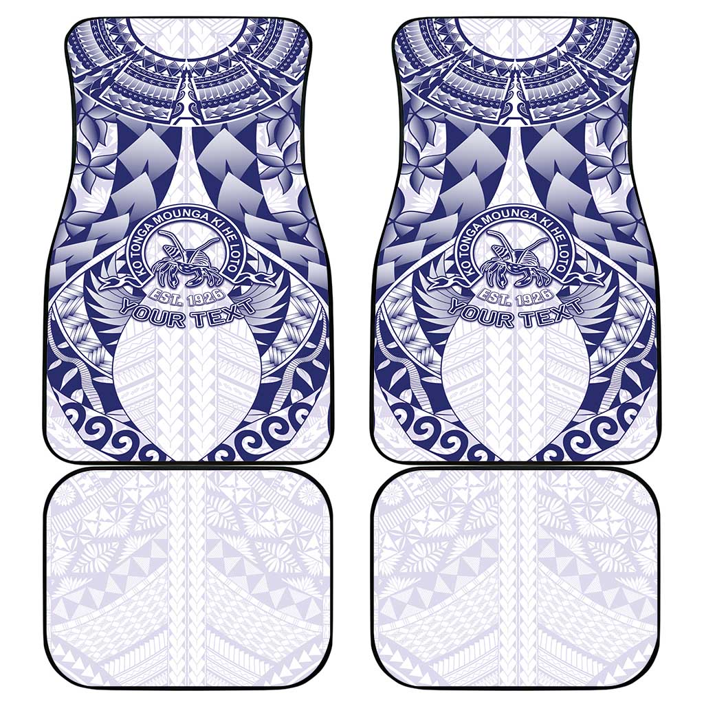 Personalised Tonga Queen Salote College Car Mats Centenary White Version LT05 - Polynesian Pride