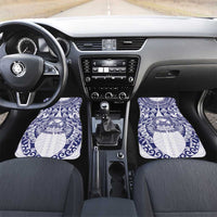 Personalised Tonga Queen Salote College Car Mats Centenary White Version LT05 Set 2pcs - Front White - Polynesian Pride
