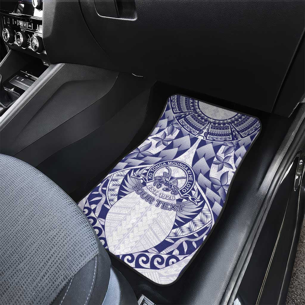 Personalised Tonga Queen Salote College Car Mats Centenary White Version LT05 - Polynesian Pride