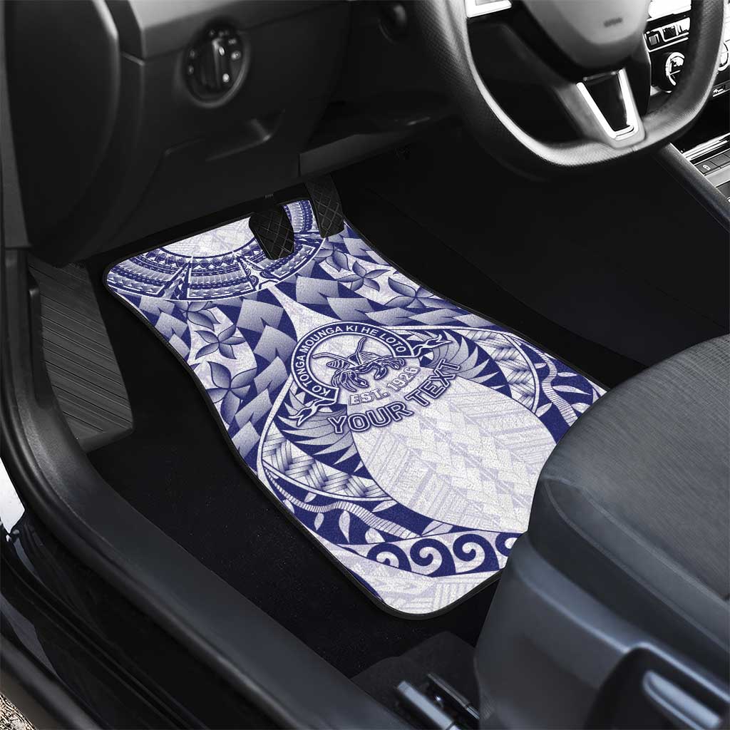 Personalised Tonga Queen Salote College Car Mats Centenary White Version LT05 - Polynesian Pride