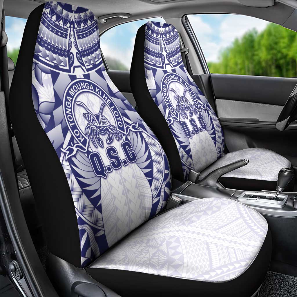 Tonga Queen Salote College Car Seat Cover Centenary White Version LT05 - Polynesian Pride
