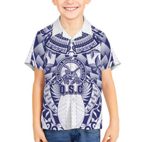 Personalised Tonga Queen Salote College Family Matching Summer Maxi Dress and Hawaiian Shirt Centenary White Version LT05 Son's Shirt White - Polynesian Pride