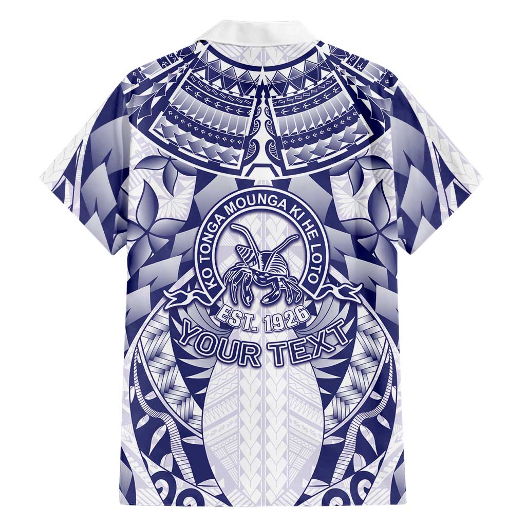 Personalised Tonga Queen Salote College Hawaiian Shirt Centenary White Version