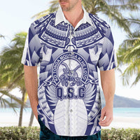 Personalised Tonga Queen Salote College Hawaiian Shirt Centenary White Version