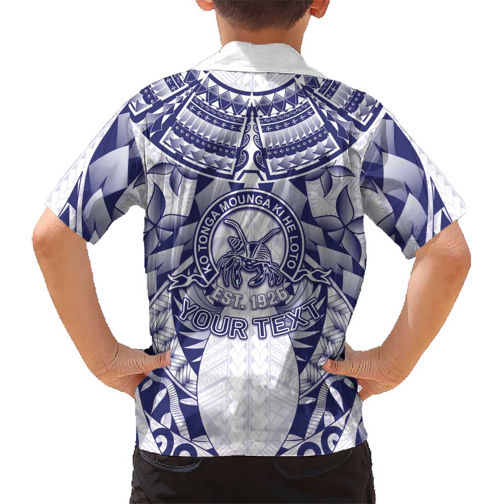 Personalised Tonga Queen Salote College Hawaiian Shirt Centenary White Version