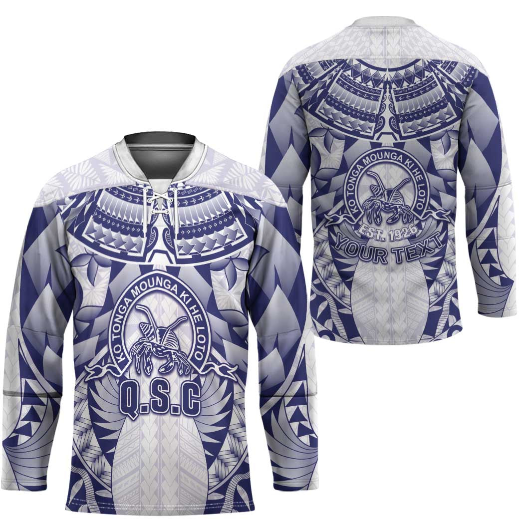 Personalised Tonga Queen Salote College Hockey Jersey Centenary White Version LT05 - Polynesian Pride