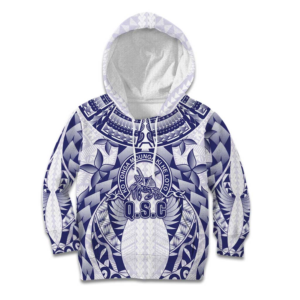 Personalised Tonga Queen Salote College Kid Hoodie Centenary White Version LT05 Hoodie White - Polynesian Pride
