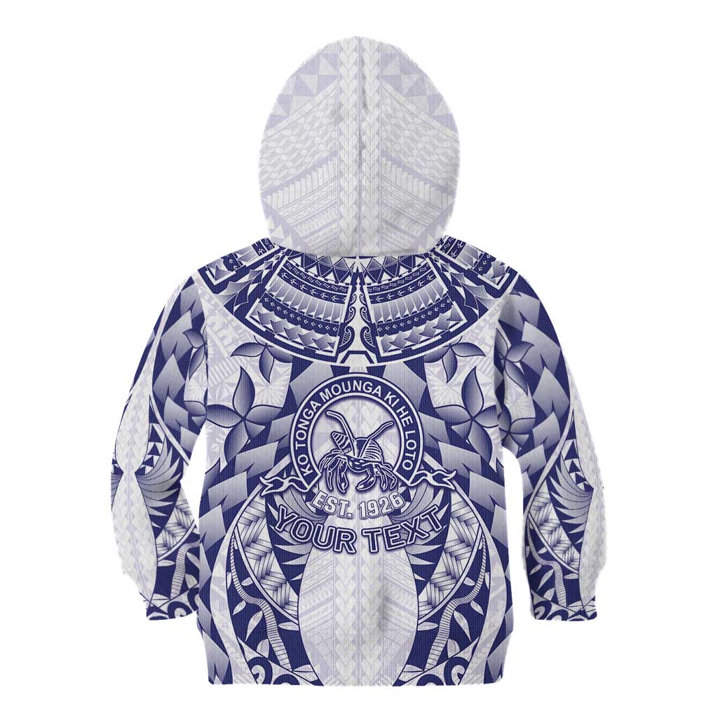 Personalised Tonga Queen Salote College Kid Hoodie Centenary White Version LT05 - Polynesian Pride