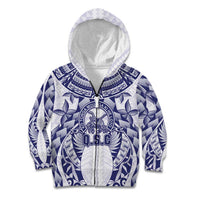 Personalised Tonga Queen Salote College Kid Hoodie Centenary White Version LT05 Zip Hoodie White - Polynesian Pride