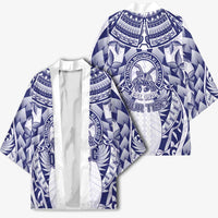 Personalised Tonga Queen Salote College Kimono Centenary White Version LT05 - Polynesian Pride