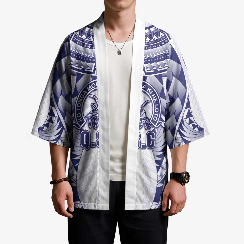 Personalised Tonga Queen Salote College Kimono Centenary White Version LT05 - Polynesian Pride
