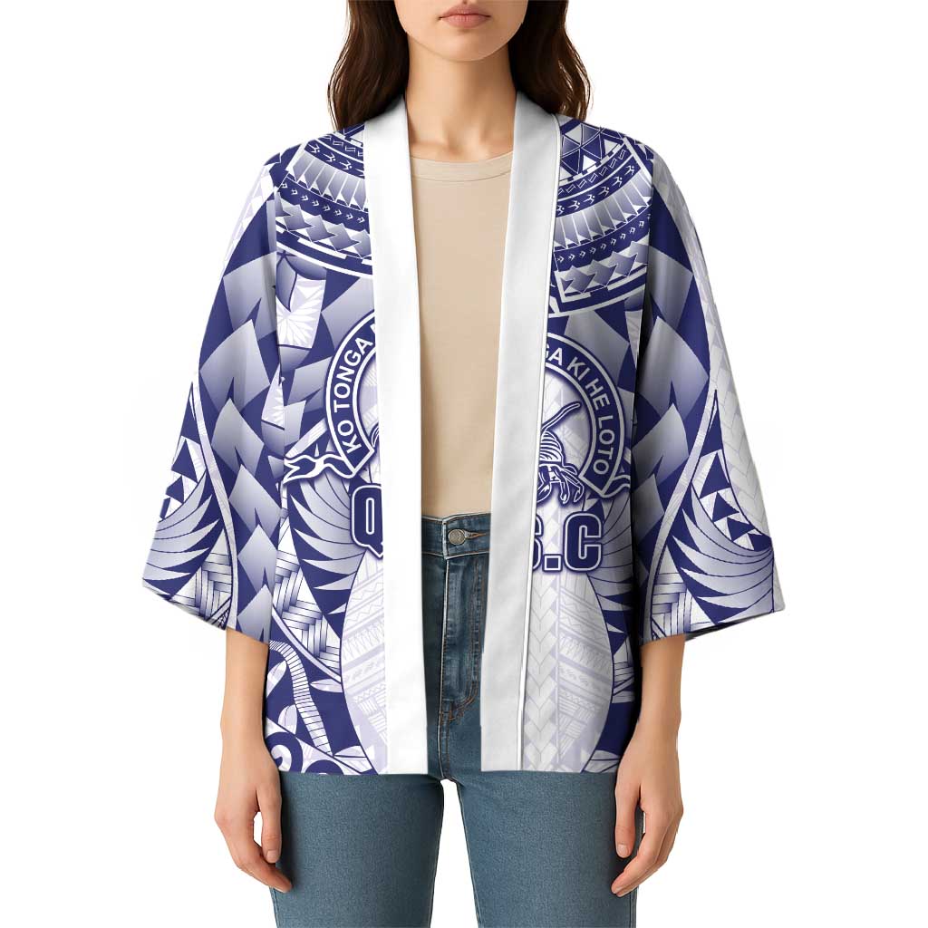 Personalised Tonga Queen Salote College Kimono Centenary White Version LT05 - Polynesian Pride
