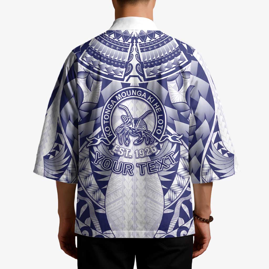 Personalised Tonga Queen Salote College Kimono Centenary White Version LT05 - Polynesian Pride