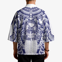 Personalised Tonga Queen Salote College Kimono Centenary White Version LT05 - Polynesian Pride