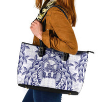Tonga Queen Salote College Leather Tote Bag Centenary White Version LT05 White - Polynesian Pride
