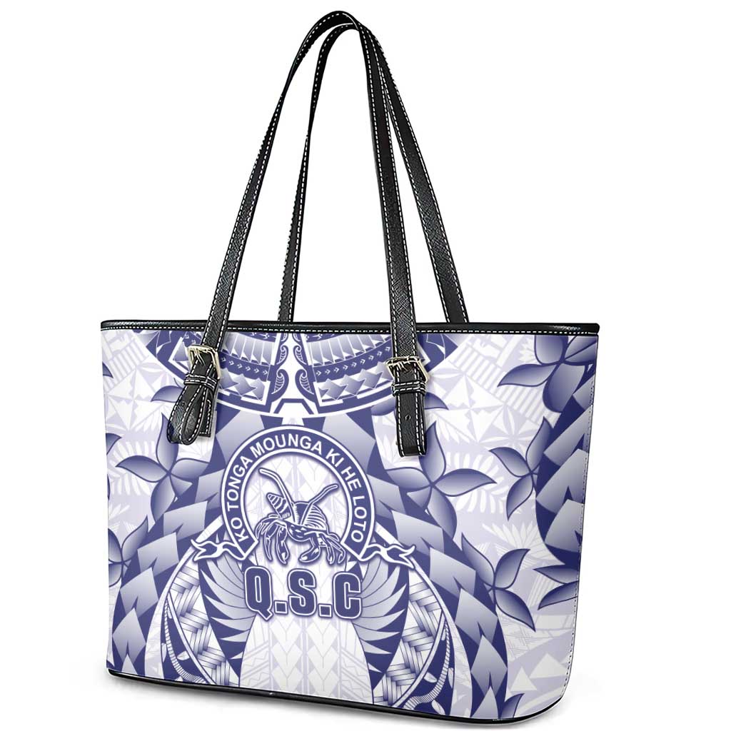 Tonga Queen Salote College Leather Tote Bag Centenary White Version LT05 - Polynesian Pride