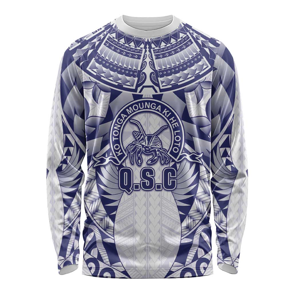 Personalised Tonga Queen Salote College Long Sleeve Shirt Centenary White Version LT05 Unisex White - Polynesian Pride