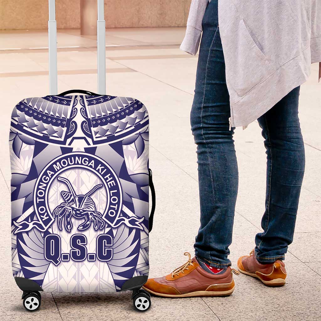 Tonga Queen Salote College Luggage Cover Centenary White Version LT05 White - Polynesian Pride