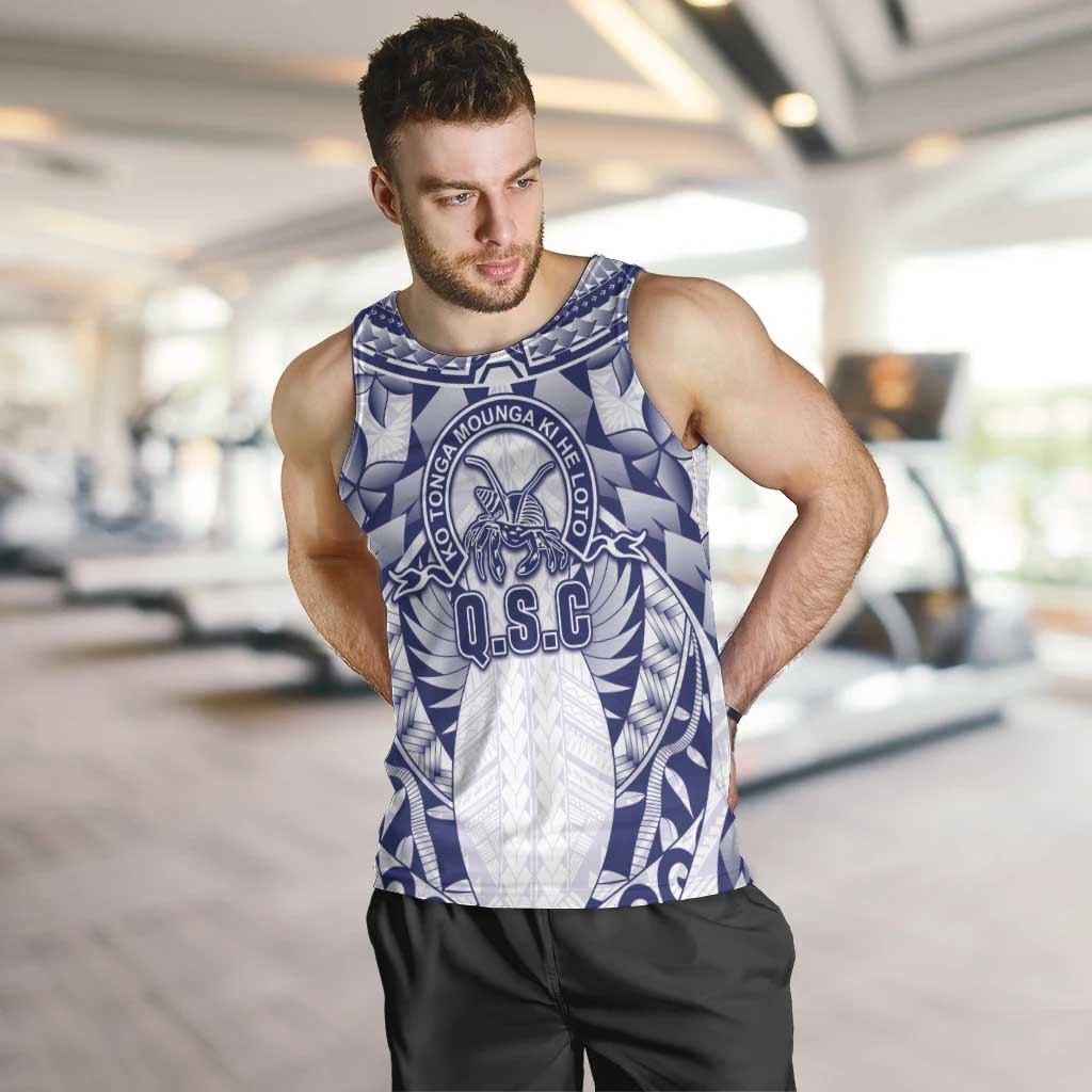 Personalised Tonga Queen Salote College Men Tank Top Centenary White Version