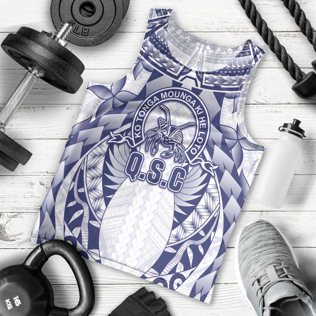 Personalised Tonga Queen Salote College Men Tank Top Centenary White Version