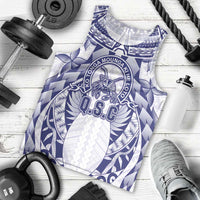 Personalised Tonga Queen Salote College Men Tank Top Centenary White Version