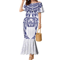 Personalised Tonga Queen Salote College Mermaid Dress Centenary White Version LT05 Women White - Polynesian Pride