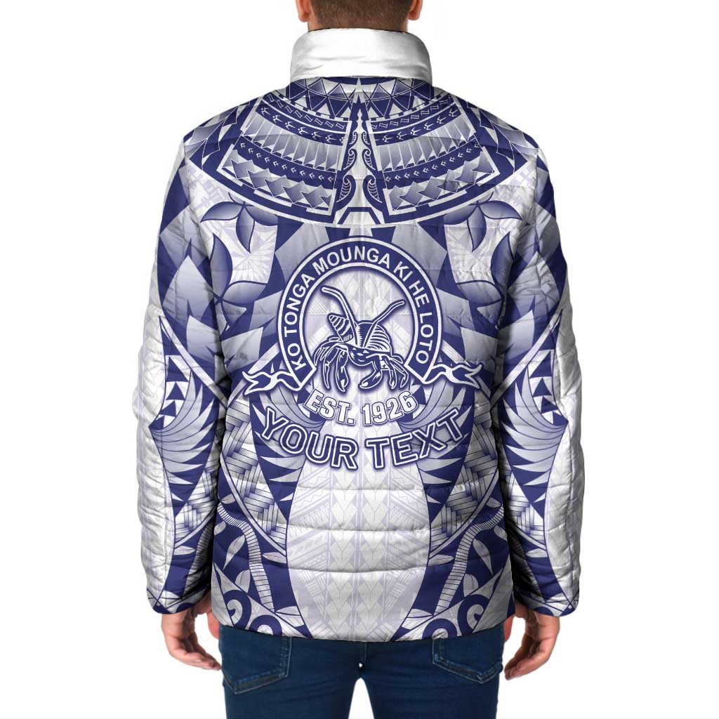 Personalised Tonga Queen Salote College Padded Jacket Centenary White Version LT05 - Polynesian Pride