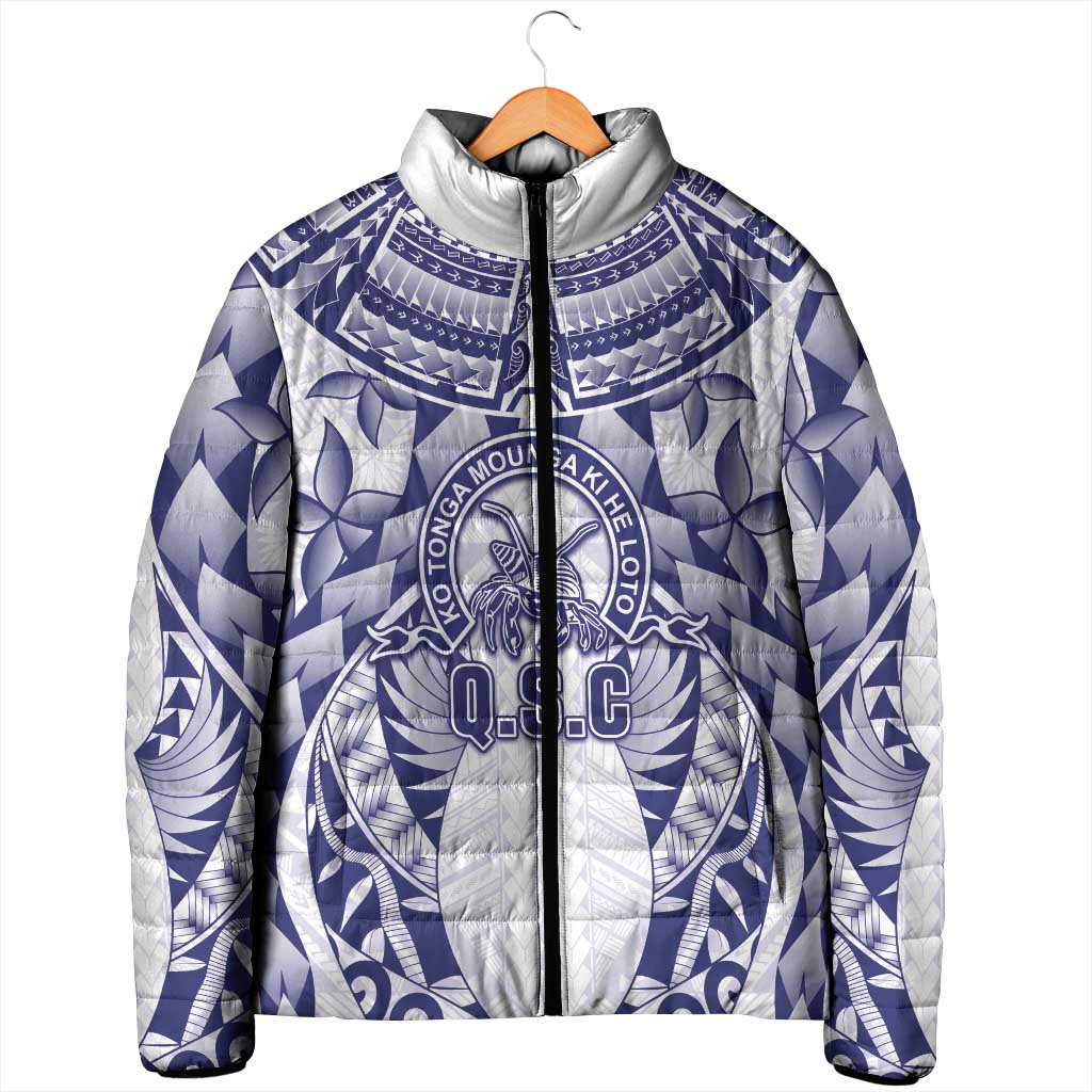 Personalised Tonga Queen Salote College Padded Jacket Centenary White Version LT05 - Polynesian Pride