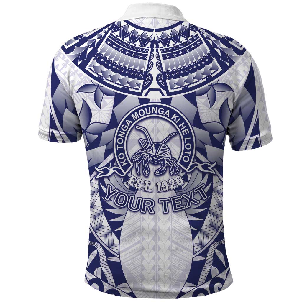 Personalised Tonga Queen Salote College Polo Shirt Centenary White Version LT05 - Polynesian Pride