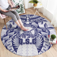 Tonga Queen Salote College Round Carpet Centenary White Version LT05 - Polynesian Pride