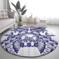 Tonga Queen Salote College Round Carpet Centenary White Version LT05 - Polynesian Pride
