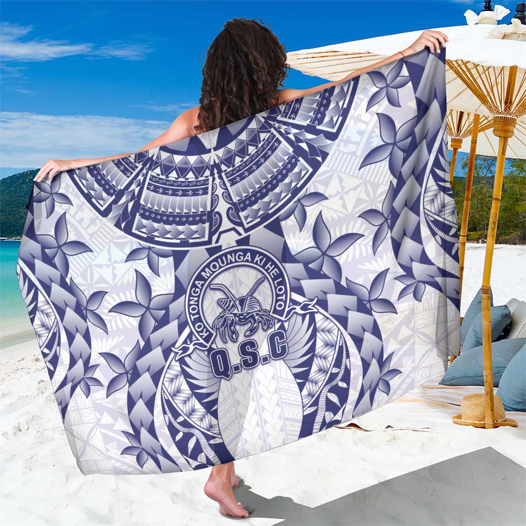 Tonga Queen Salote College Sarong Centenary White Version LT05 One Size 44 x 66 inches White - Polynesian Pride