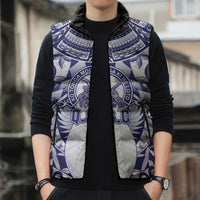 Personalised Tonga Queen Salote College Sleeveless Puffer Jacket Centenary White Version LT05 - Polynesian Pride