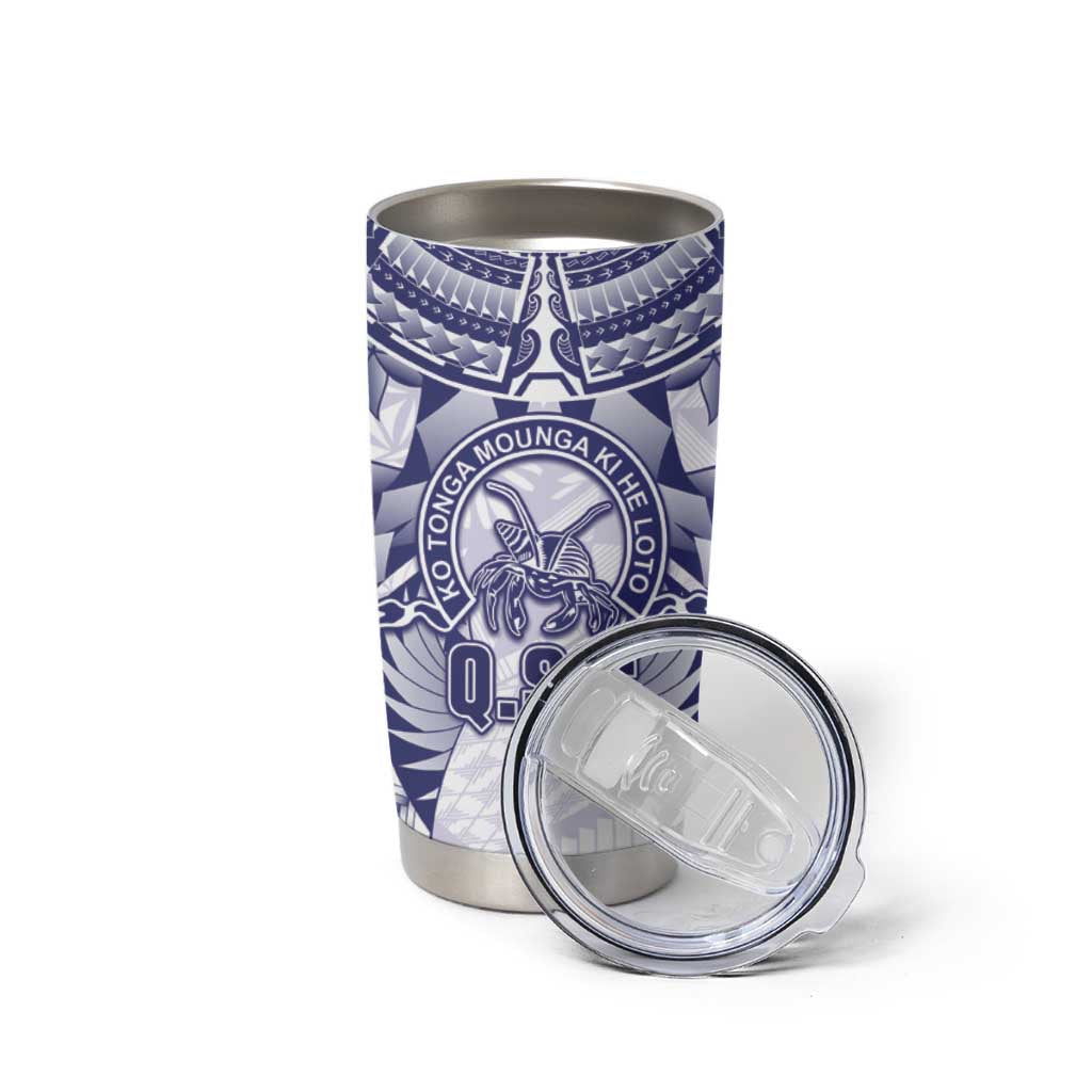 Personalised Tonga Queen Salote College Tumbler Cup Centenary White Version LT05 - Polynesian Pride