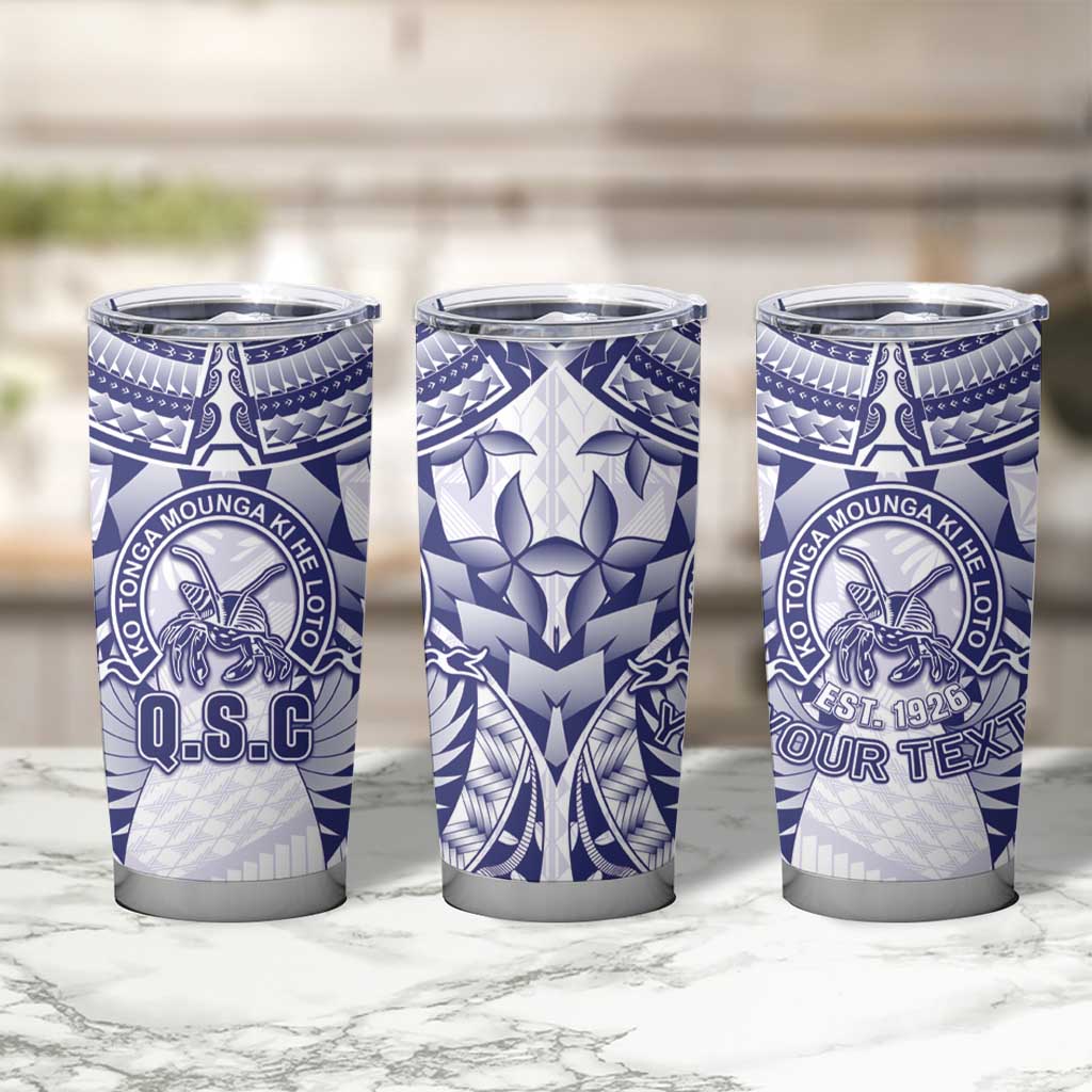 Personalised Tonga Queen Salote College Tumbler Cup Centenary White Version LT05 - Polynesian Pride